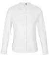 03787 Lds Bart NEOBLU Ladies Bart Mao Collar Long Sleeve Poplin Shirt Optic White colour image